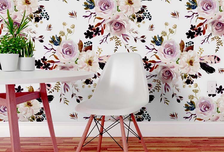 Floral motifs in a room