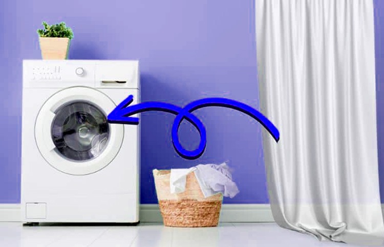 Washing curtains in a washing machine